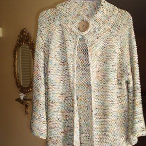 BCBGMAXAZRIA Multi-Colored Loose-Knit Sweater